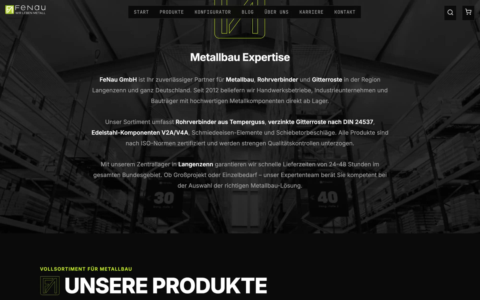 Metallbau-Expertise: Positionierung & Qualitätsversprechen