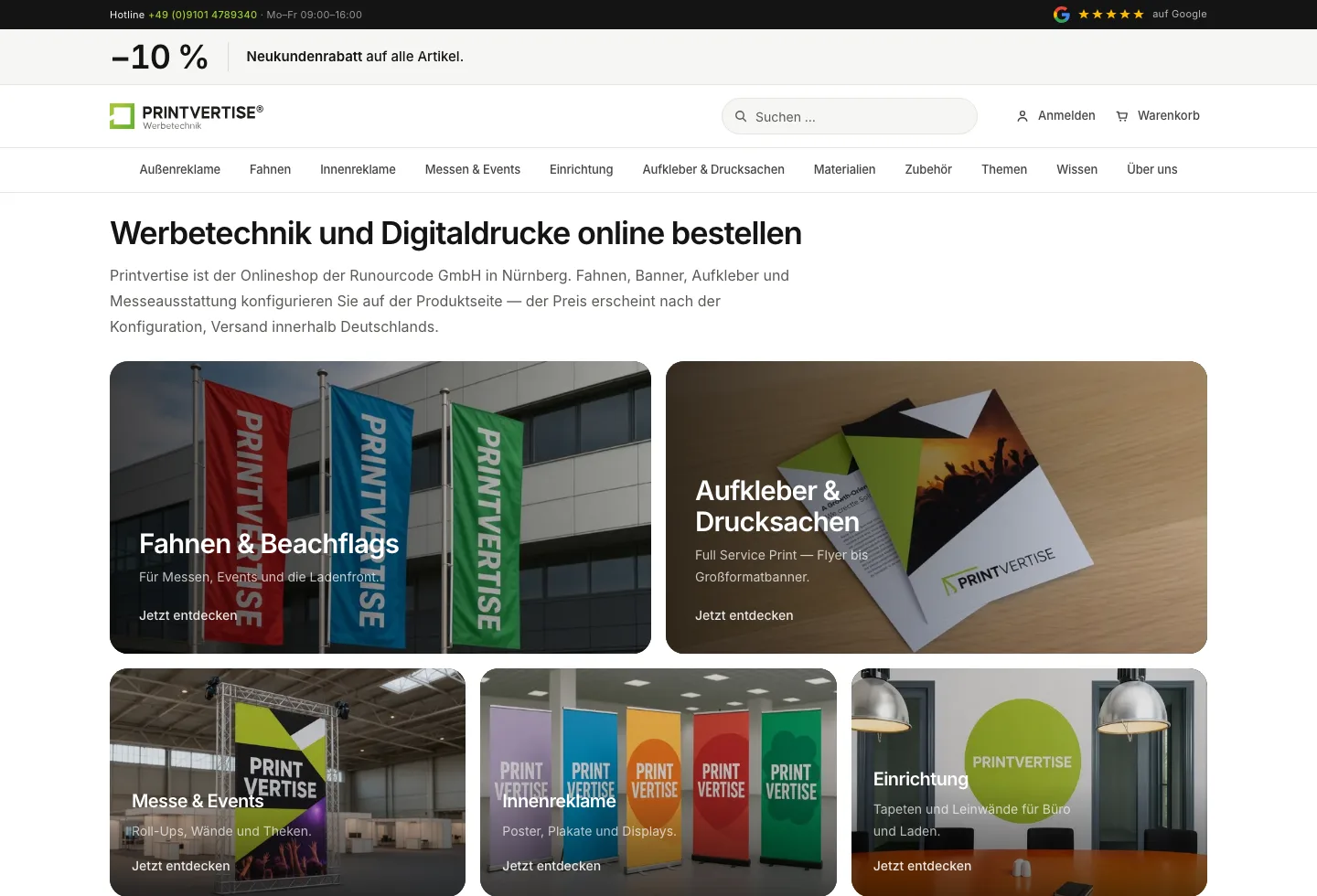 Printvertise, Medusa-Shop von Hirnworx