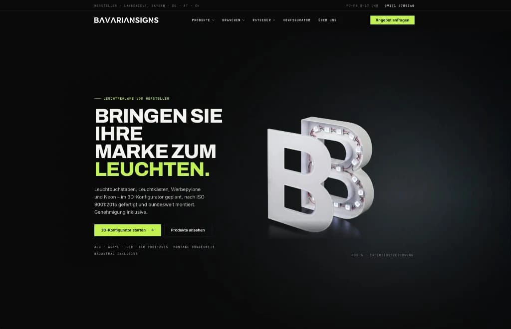 Bavarian Signs — SEO-Plattform — Referenz
