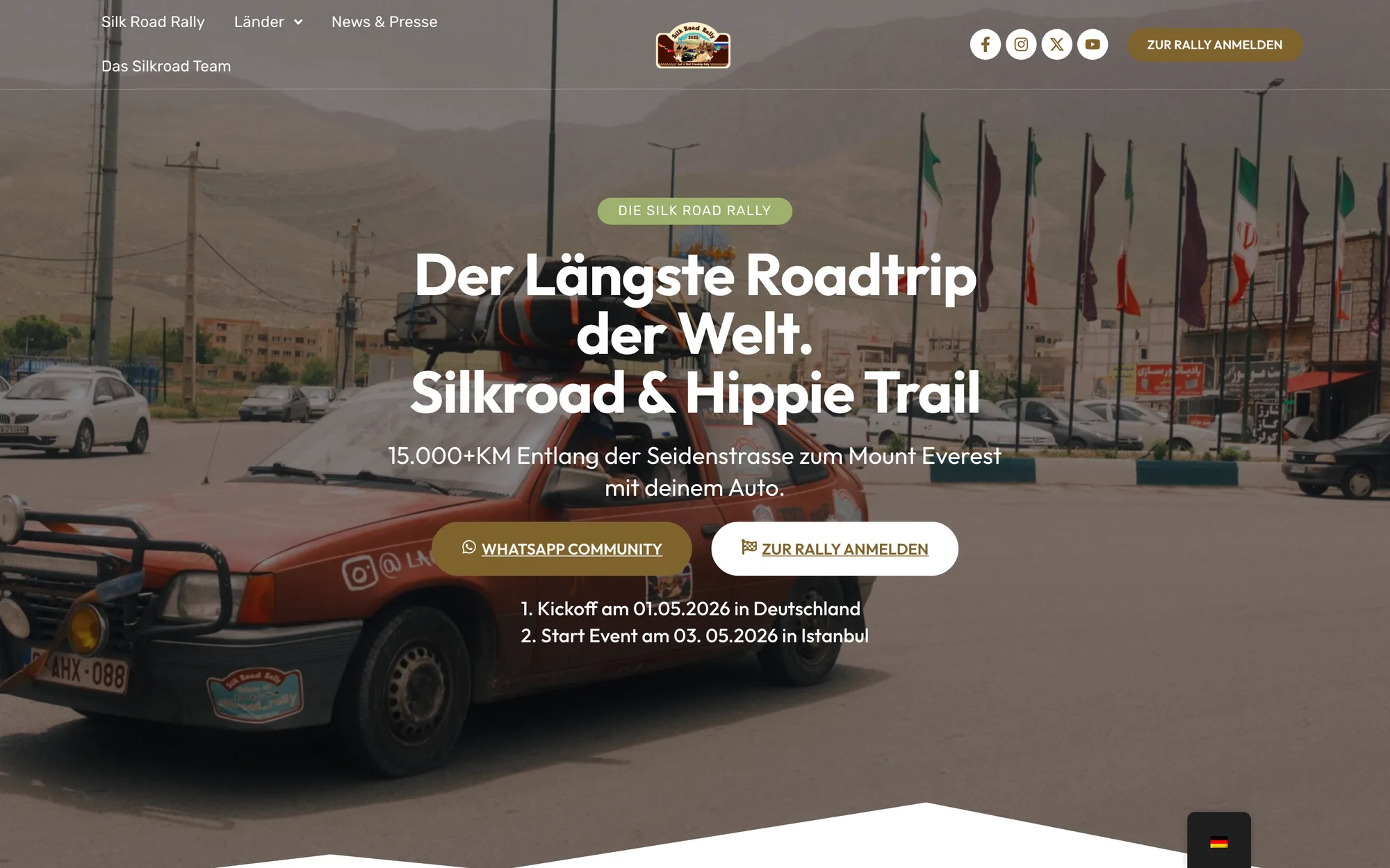 Silk Road Rally — Website