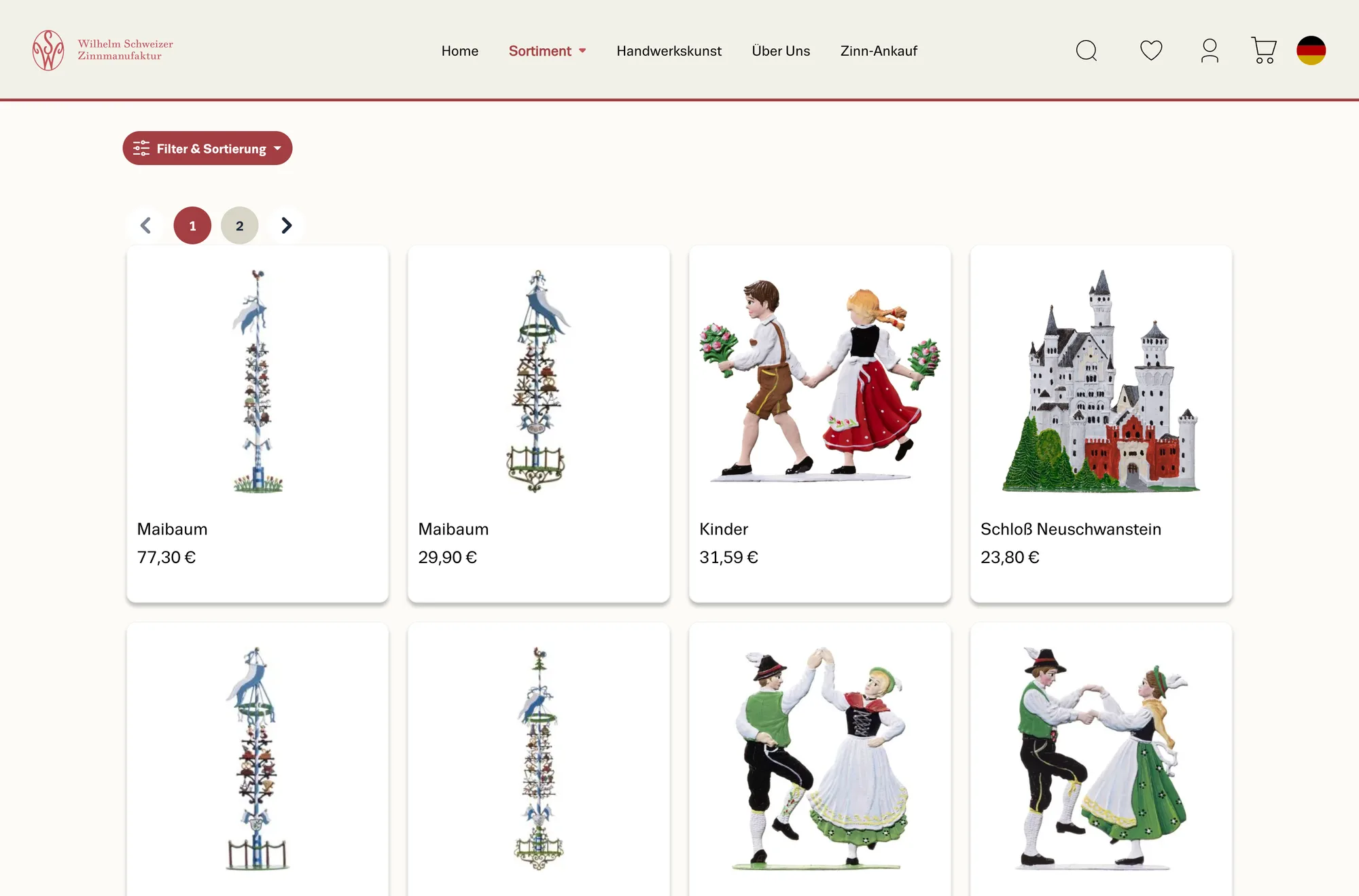 Kategorie »Tradition/Bayern«: handbemalte Figuren im hochwertigen Raster