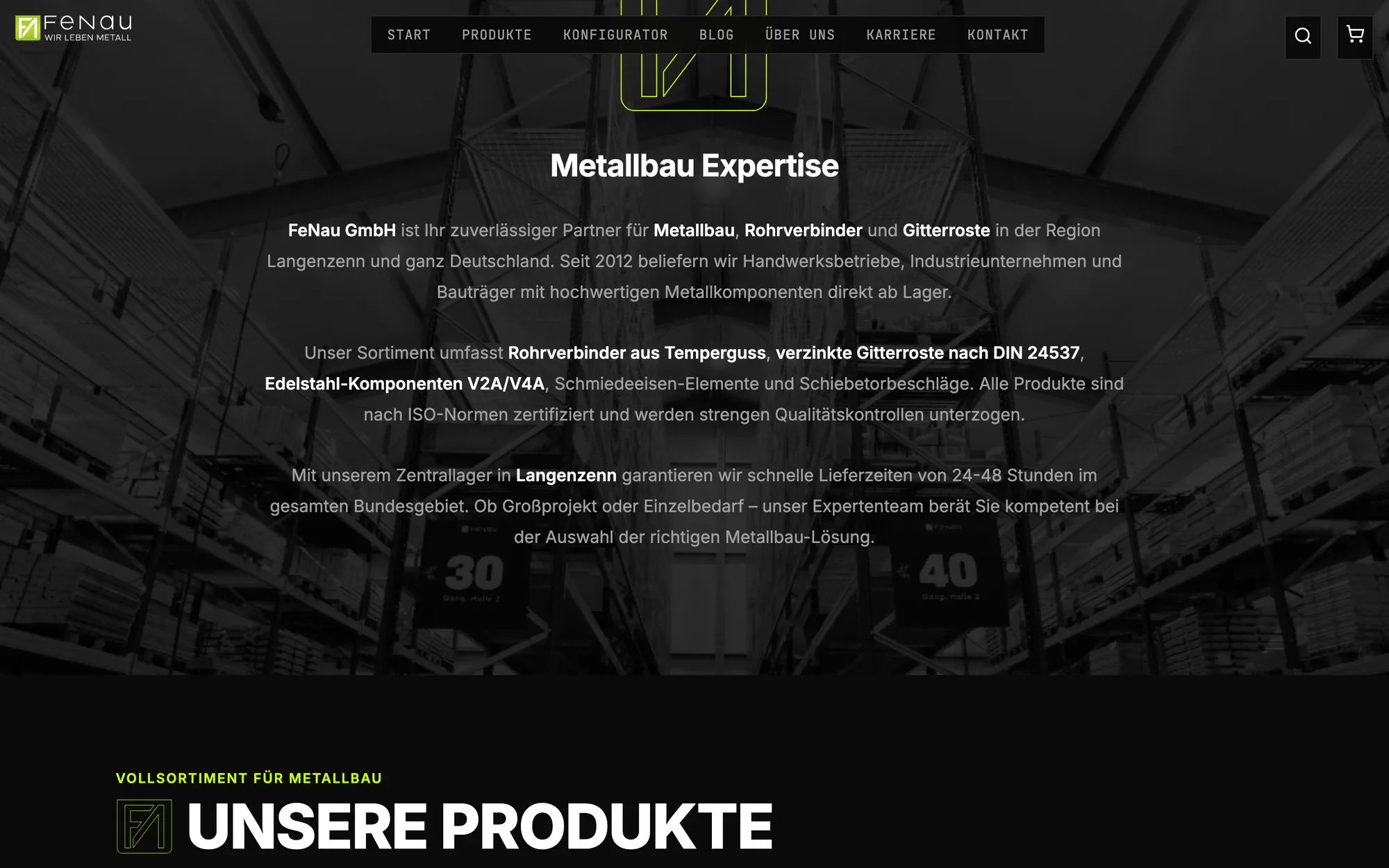 Metallbau-Expertise: Positionierung & Qualitätsversprechen